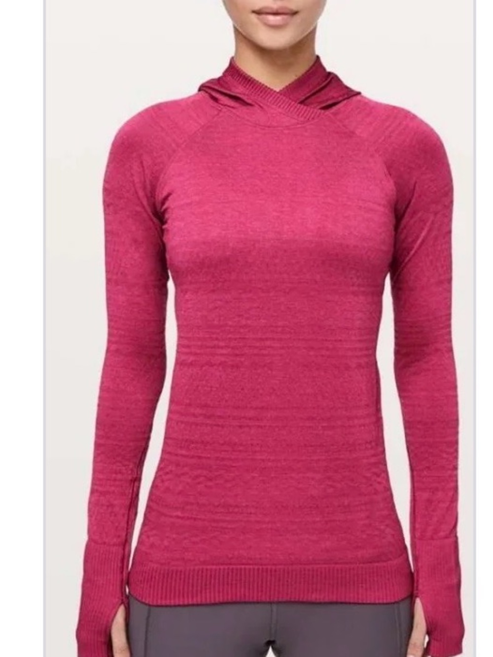Lululemon Rest Less Violet Red Hoodie Size 8 Like New